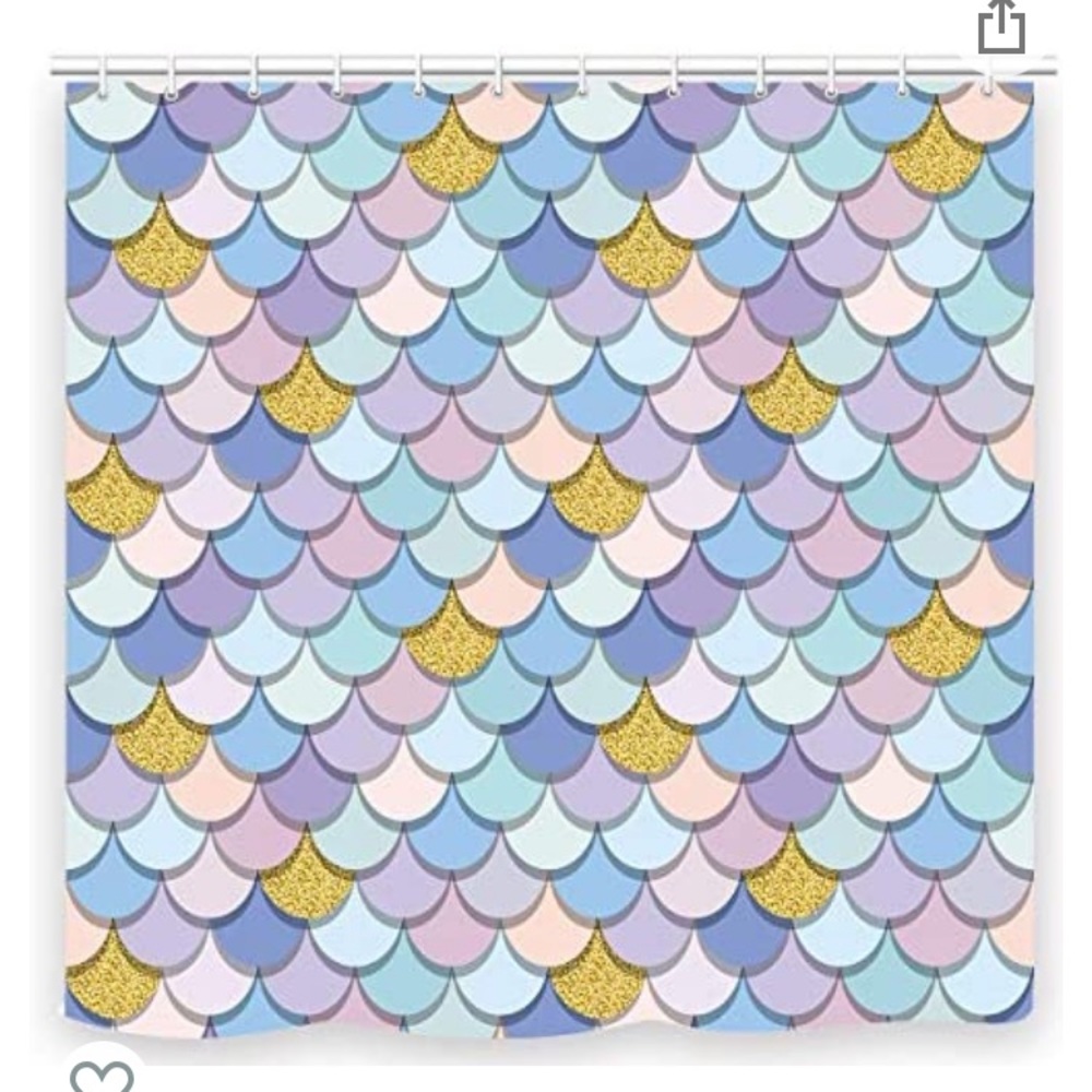 NWTS Mermaid Fabric Shower Curtain